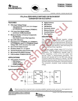 TPS60240DGKT datasheet  